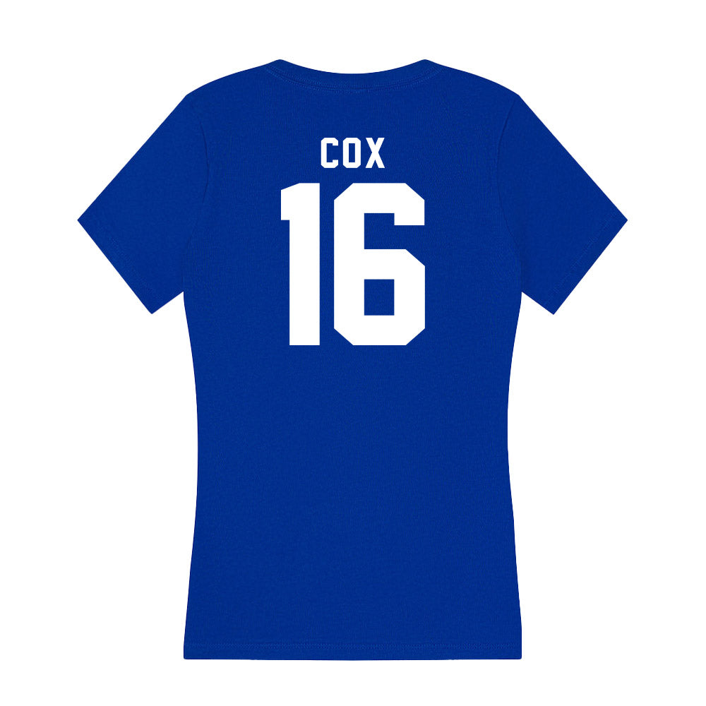 Delaware - NCAA Football : Kshawn Cox - Women's V-Neck T-Shirt-1