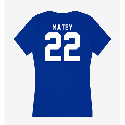 Delaware - NCAA Women's Lacrosse : Mary Matey - Women's V-Neck T-Shirt-1