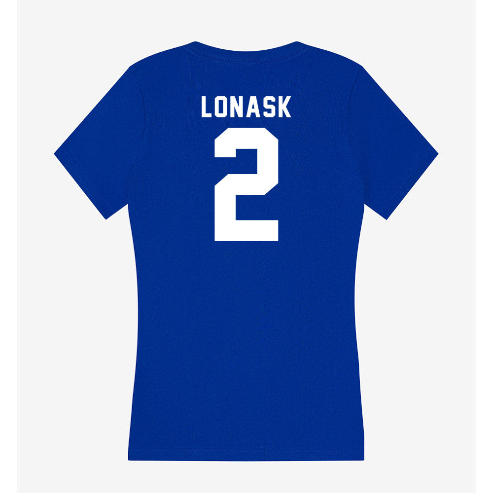 Delaware - NCAA Ice Hockey : Lexie Lonask - Women's V-Neck T-Shirt-1