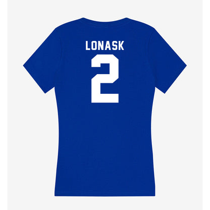 Delaware - NCAA Ice Hockey : Lexie Lonask - Women's V-Neck T-Shirt-1