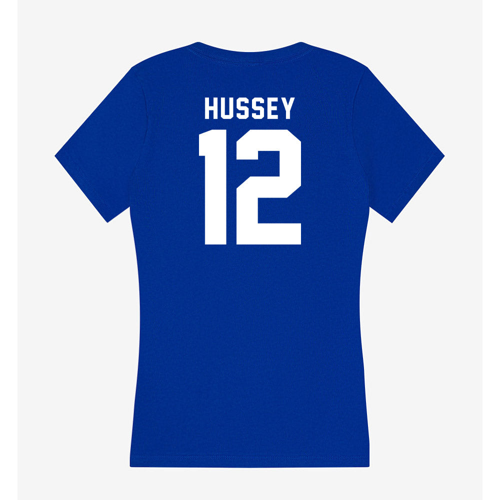Delaware - NCAA Women's Lacrosse : Erin Hussey - Women's V-Neck T-Shirt-1