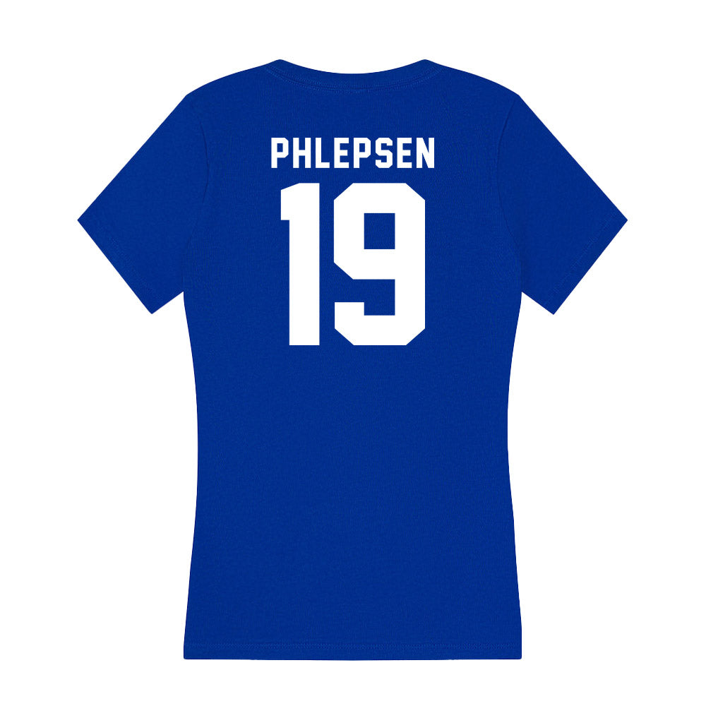 Delaware - NCAA Men's Soccer : Florian Phlepsen - Women's V-Neck T-Shirt-1