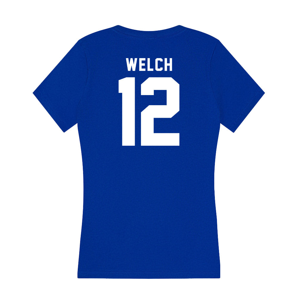 Delaware - NCAA Baseball : Carter Welch - Women's V-Neck T-Shirt-1