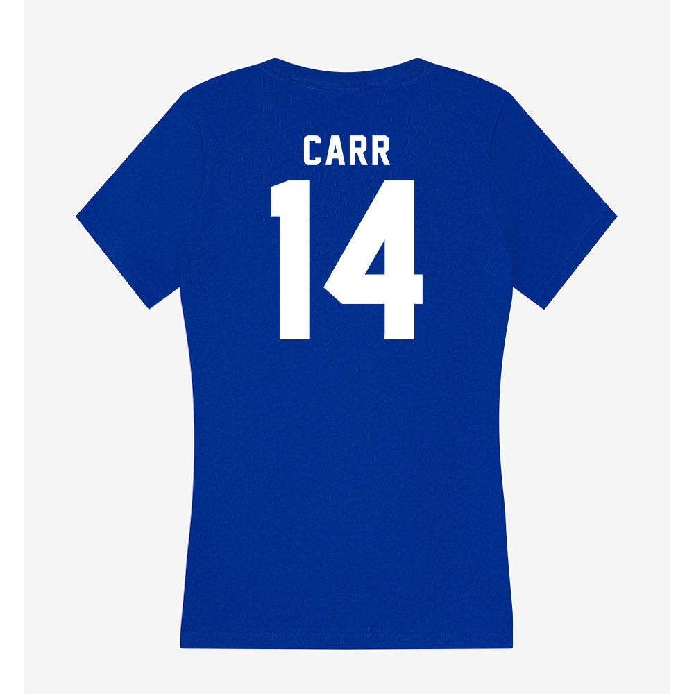 Delaware - NCAA Baseball : Harry Carr - Women's V-Neck T-Shirt-1