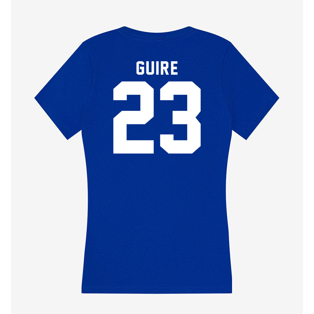 Delaware - NCAA Baseball : Luke Guire - Women's V-Neck T-Shirt-1