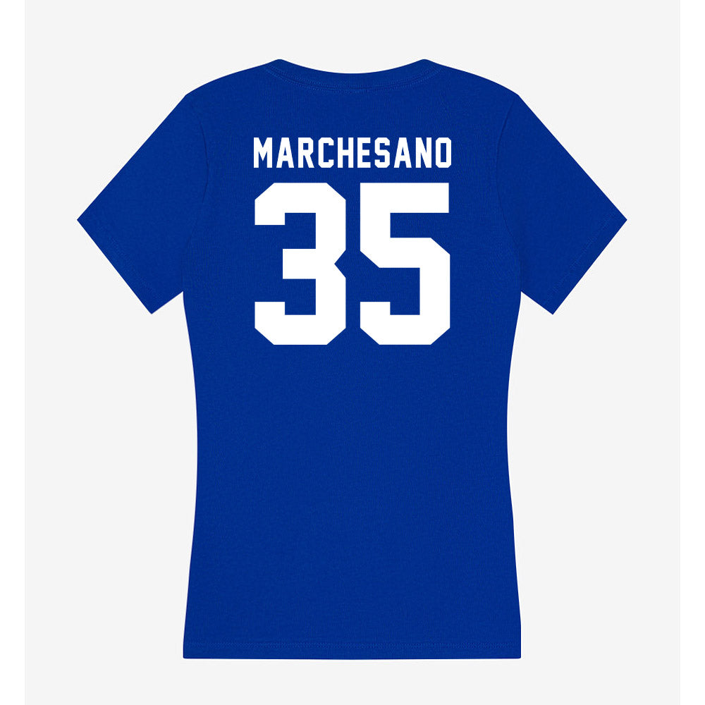 Delaware - NCAA Baseball : Jake Marchesano - Women's V-Neck T-Shirt-1
