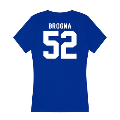 Delaware - NCAA Football : Dom Brogna - Women's V-Neck T-Shirt-1