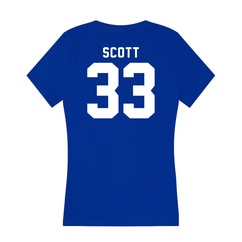 Delaware - NCAA Football : Trace Scott - Women's V-Neck T-Shirt-1