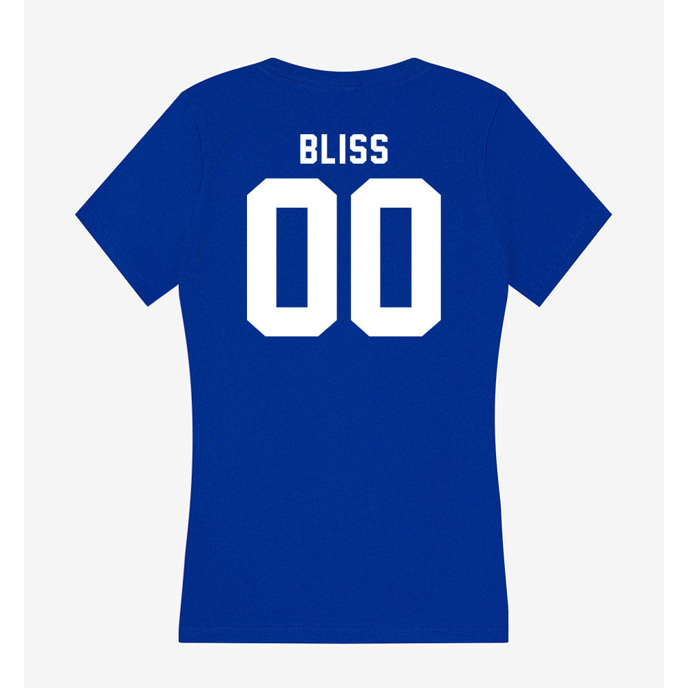 Delaware - NCAA Men's Basketball : Christian Bliss - Women's V-Neck T-Shirt-1