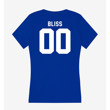Delaware - NCAA Men's Basketball : Christian Bliss - Women's V-Neck T-Shirt-1