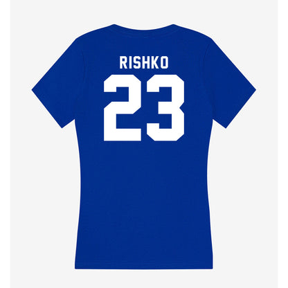 Delaware - NCAA Women's Lacrosse : Louise Rishko - Women's V-Neck T-Shirt-1