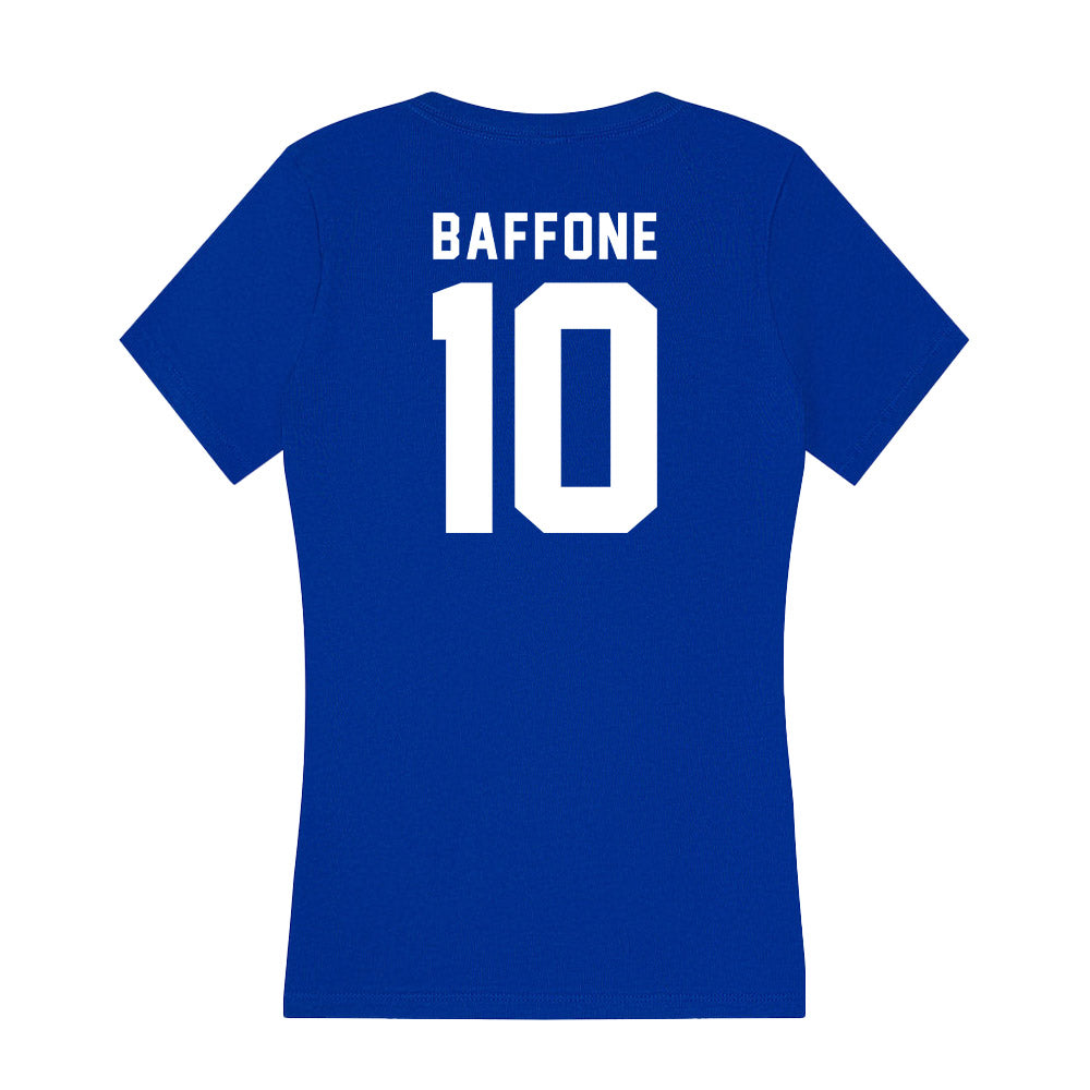 Delaware - NCAA Men's Basketball : Brandon Baffone - Women's V-Neck T-Shirt-1