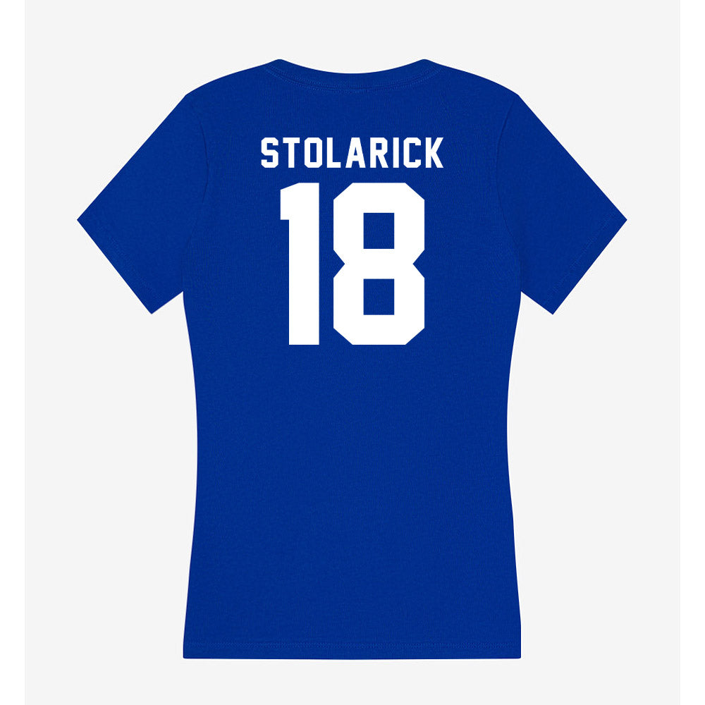 Delaware - NCAA Women's Lacrosse : Lena Stolarick - Women's V-Neck T-Shirt-1