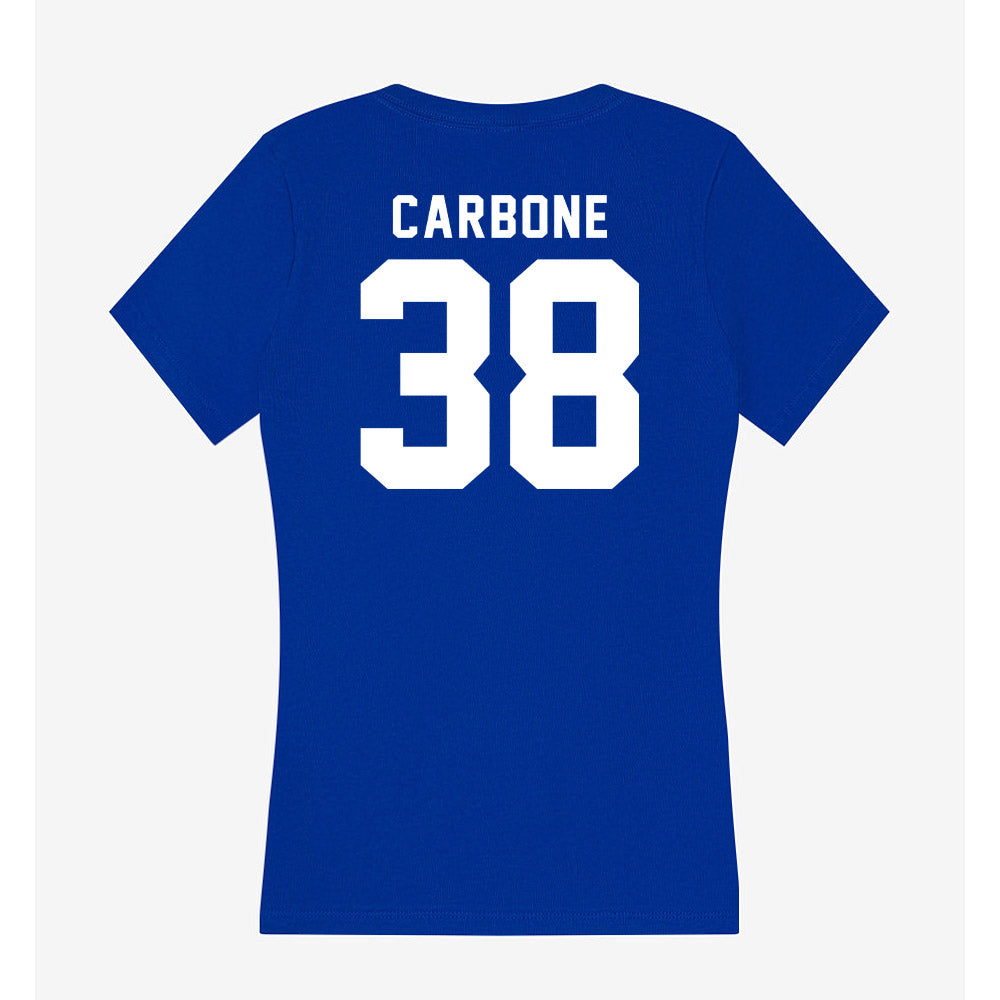 Delaware - NCAA Baseball : Cole Carbone - Women's V-Neck T-Shirt-1