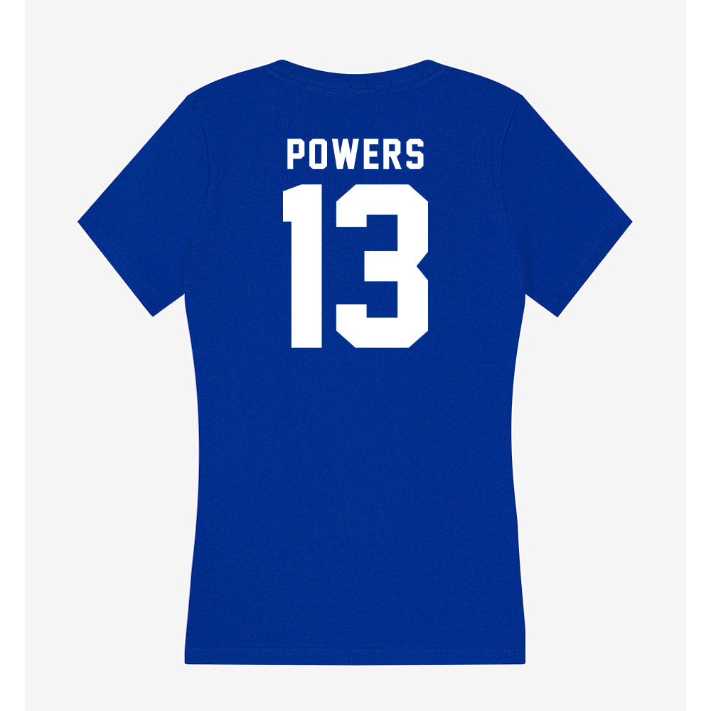 Delaware - NCAA Men's Lacrosse : Brendan Powers - Women's V-Neck T-Shirt-1