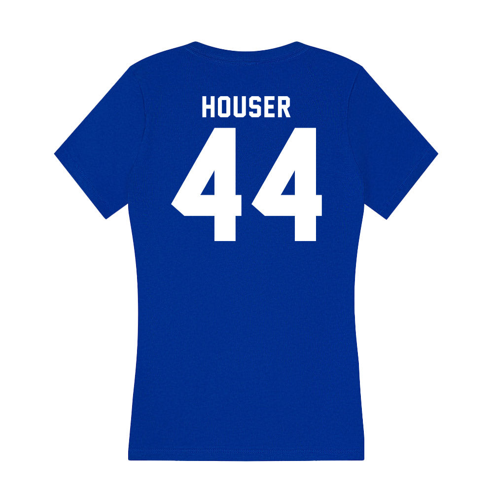 Delaware - NCAA Men's Basketball : Tyler Houser - Women's V-Neck T-Shirt-1
