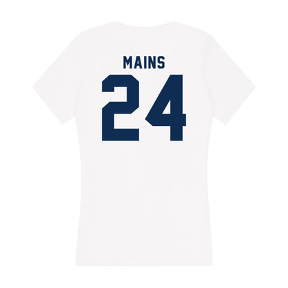 FAU - NCAA Women's Basketball : Sydney Mains - Women's V-Neck T-Shirt-1