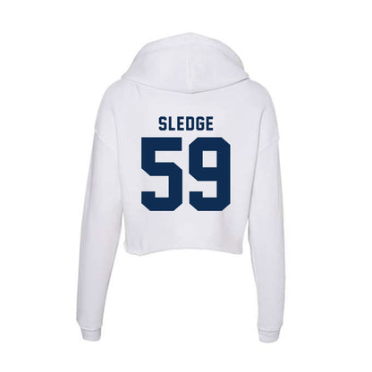 FAU - NCAA Football : Thomas Sledge - Women's Crop Fleece Hoodie-1