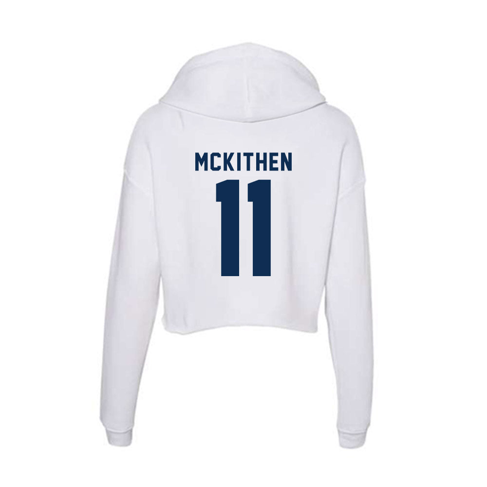 FAU - NCAA Football : Justin Mckithen - Women's Crop Fleece Hoodie-1