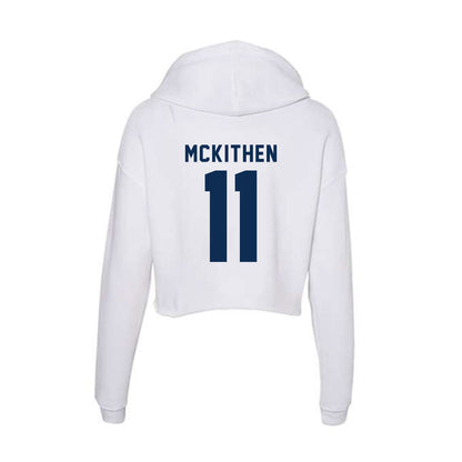 FAU - NCAA Football : Justin Mckithen - Women's Crop Fleece Hoodie-1