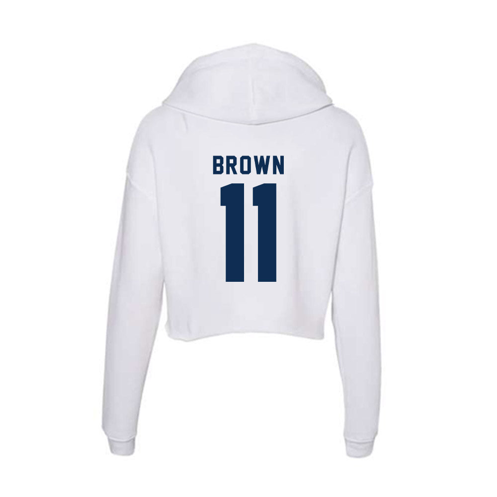 FAU - NCAA Football : Kahzir Brown - Women's Crop Fleece Hoodie-1