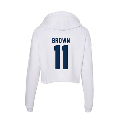 FAU - NCAA Football : Kahzir Brown - Women's Crop Fleece Hoodie-1