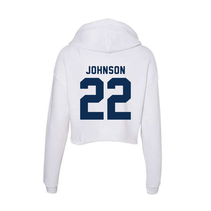 FAU - NCAA Football : Lawrence Johnson - Women's Crop Fleece Hoodie-1