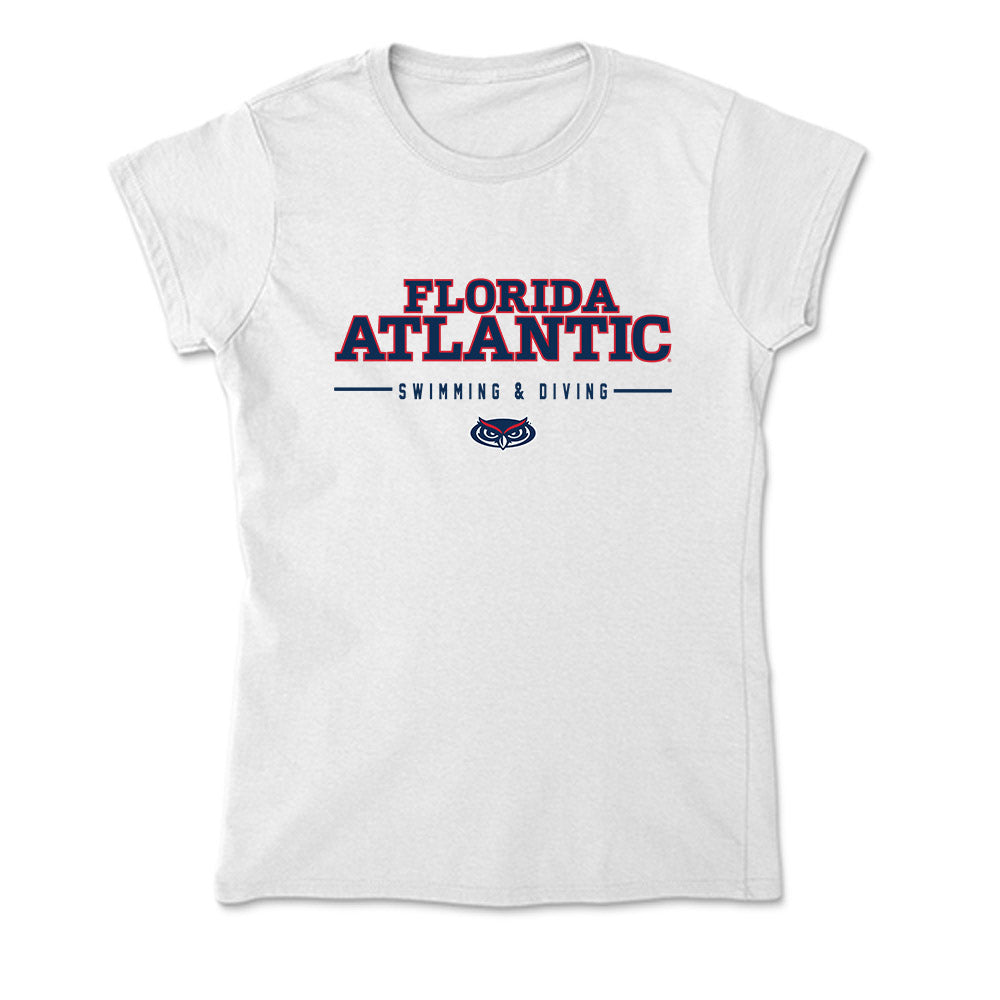 FAU - NCAA Men's Swimming & Diving : Logan Thornsberry - Soft Style Women’s T-Shirt-0