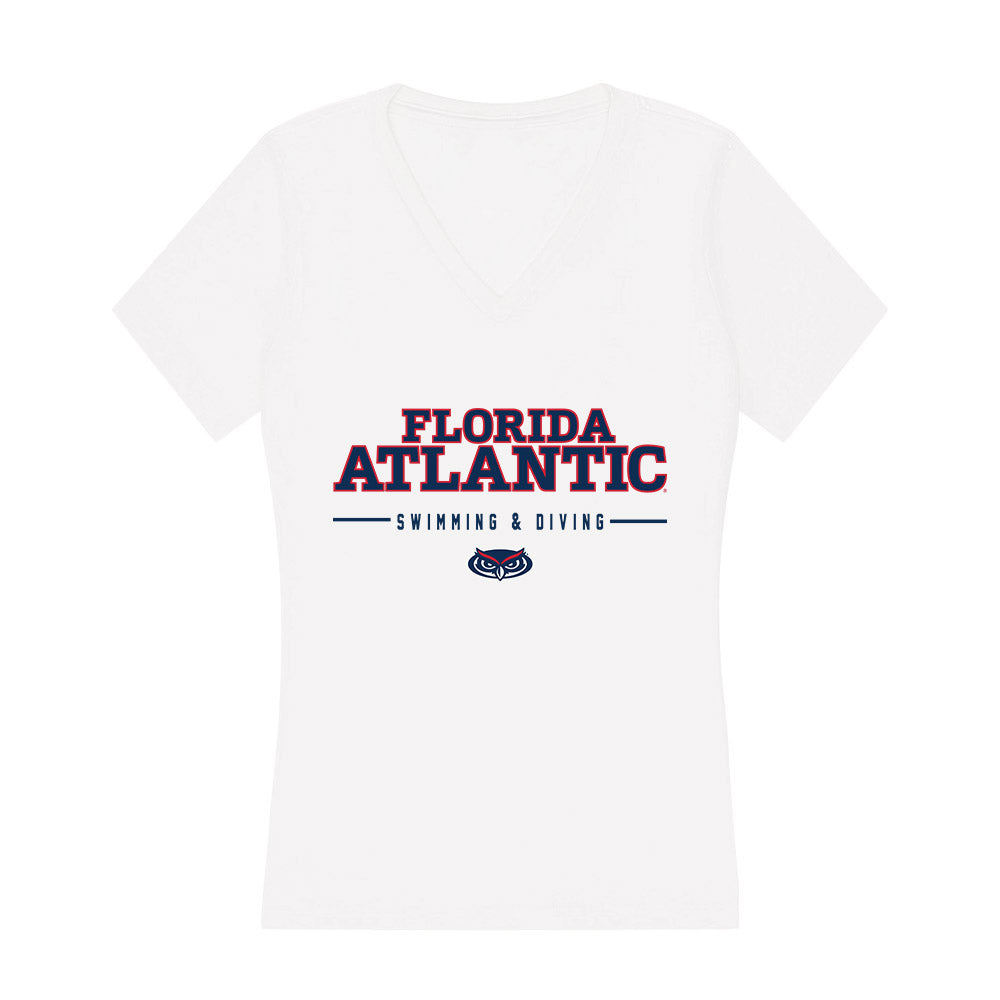 FAU - NCAA Men's Swimming & Diving : Ryan Stahl - Women's V-Neck T-Shirt-0