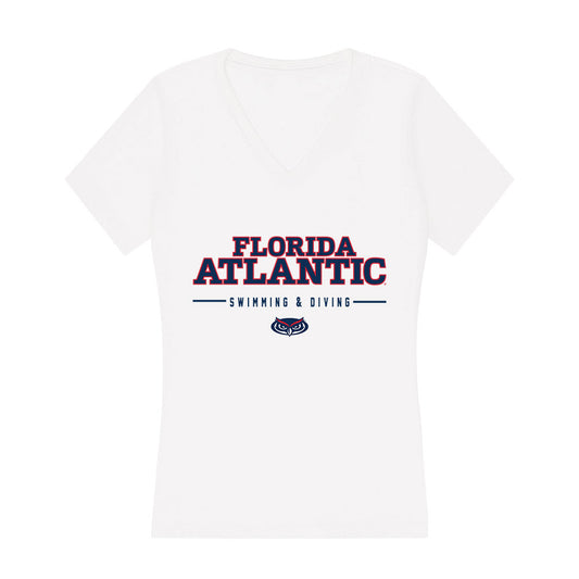 FAU - NCAA Men's Swimming & Diving : Ryan Stahl - Women's V-Neck T-Shirt-0