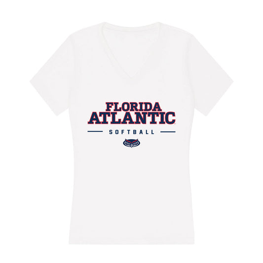 FAU - NCAA Softball : Emma Williams - Women's V-Neck T-Shirt-0