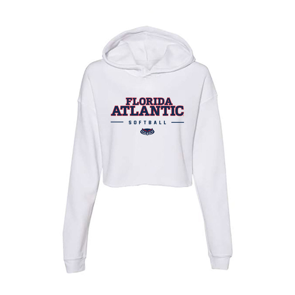 FAU - NCAA Softball : Gabby Sacco - Women's Crop Fleece Hoodie-0