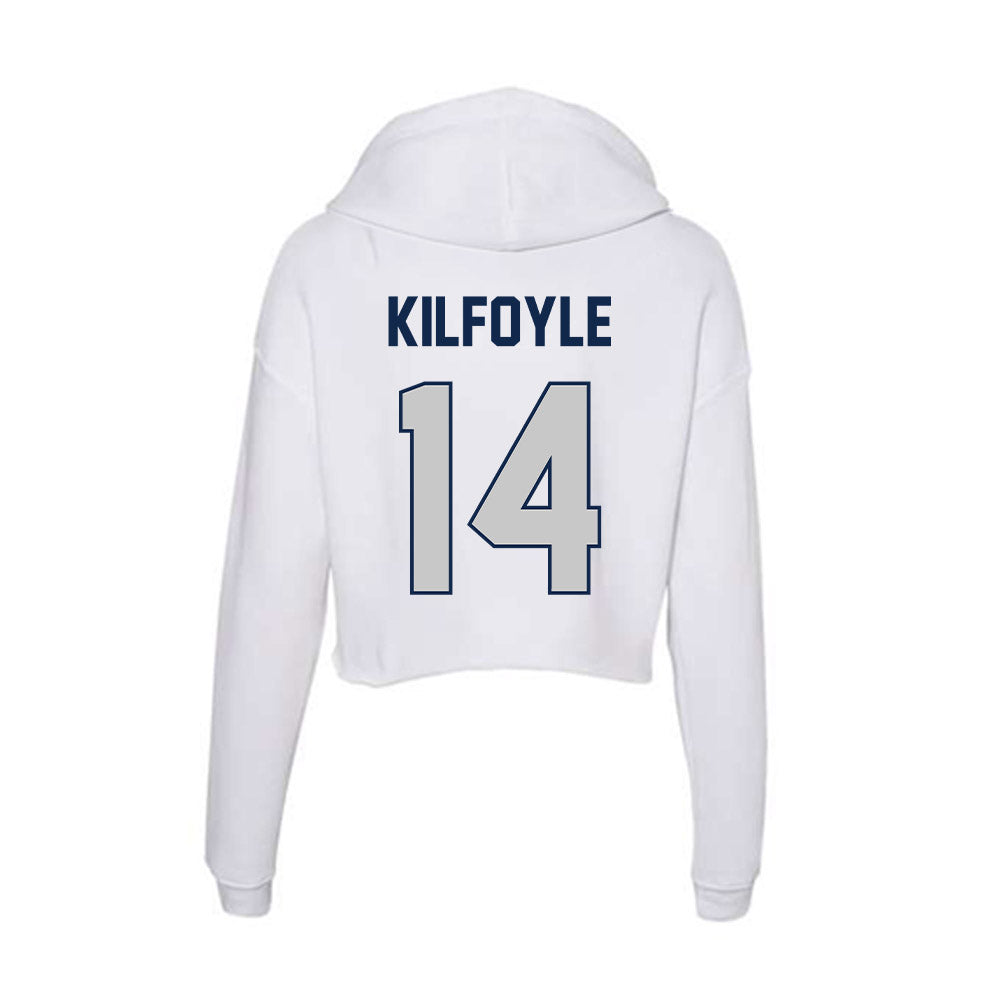 BU - NCAA Baseball : Shane Kilfoyle - Women's Crop Fleece Hoodie-1