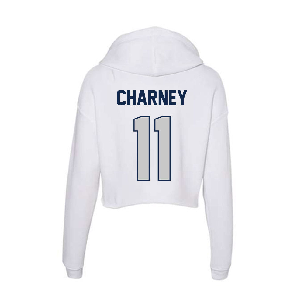 BU - NCAA Baseball : Drew Charney - Women's Crop Fleece Hoodie-1