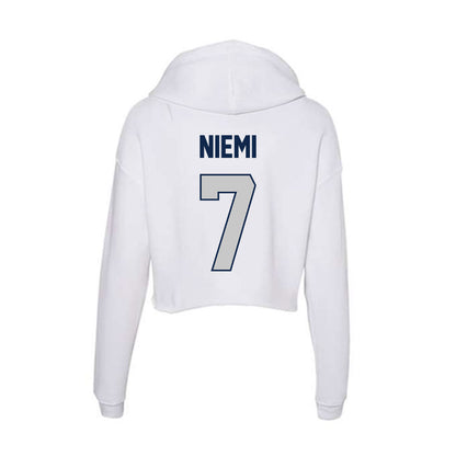 BU - NCAA Football : Evan Niemi - Women's Crop Fleece Hoodie-1