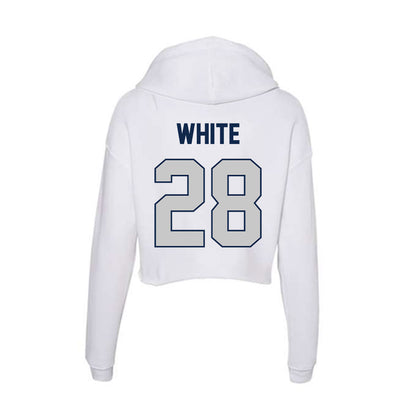 BU - NCAA Baseball : Seth White - Women's Crop Fleece Hoodie-1