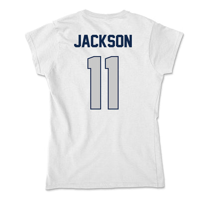 BU - NCAA Women's Basketball : Nevaeh Jackson - Soft Style Women’s T-Shirt-1