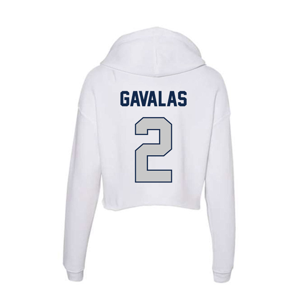 BU - NCAA Men's Basketball : Artemios Gavalas - Women's Crop Fleece Hoodie-1