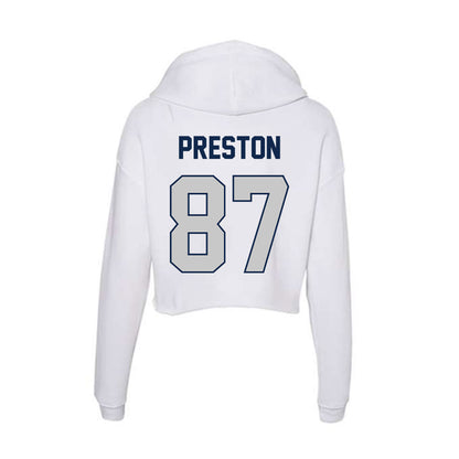 BU - NCAA Football : Brady Preston - Women's Crop Fleece Hoodie-1