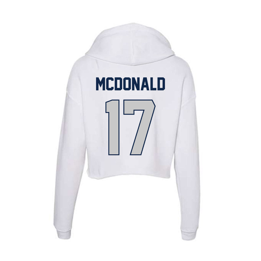 BU - NCAA Women's Volleyball : Zoe McDonald - Women's Crop Fleece Hoodie-1