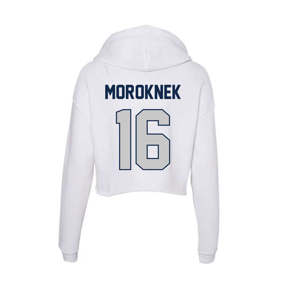 BU - NCAA Baseball : Jack Moroknek - Women's Crop Fleece Hoodie-1