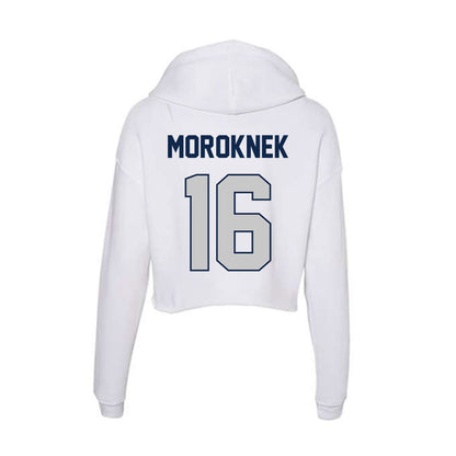 BU - NCAA Baseball : Jack Moroknek - Women's Crop Fleece Hoodie-1