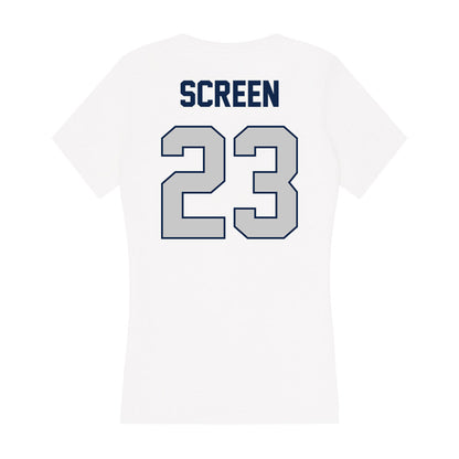 BU - NCAA Men's Basketball : Andre Screen - Women's V-Neck T-Shirt-1