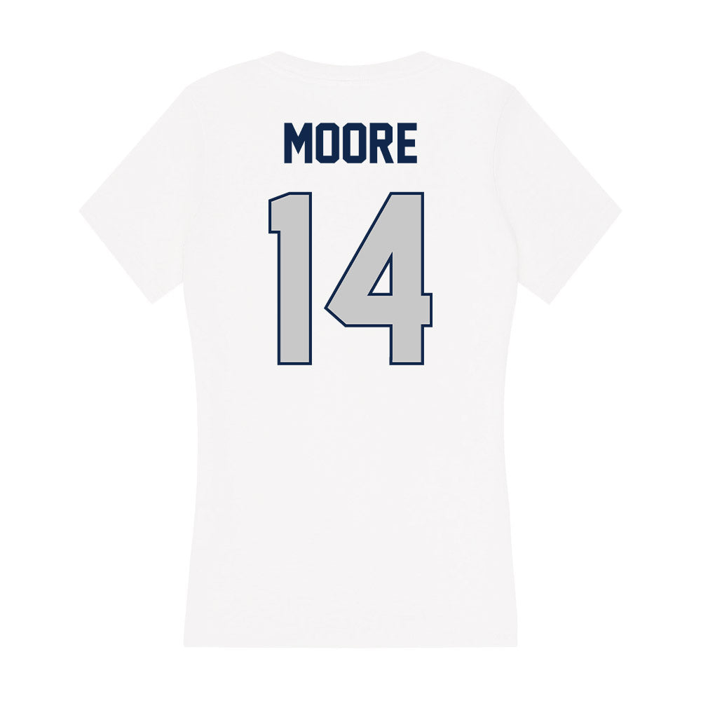 BU - NCAA Men's Basketball : Landon Moore - Women's V-Neck T-Shirt-1