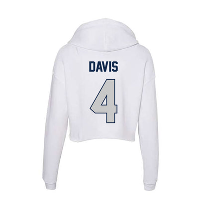 BU - NCAA Men's Basketball : DJ Davis - Women's Crop Fleece Hoodie-1