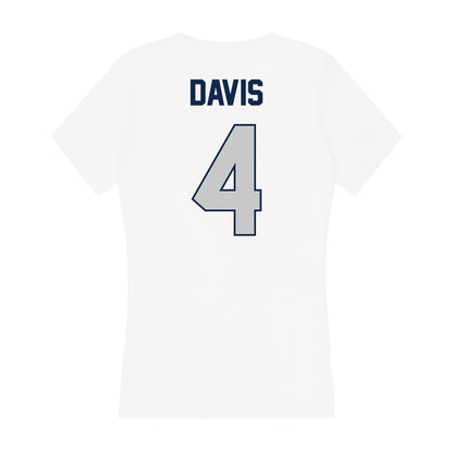 BU - NCAA Men's Basketball : DJ Davis - Women's V-Neck T-Shirt-1