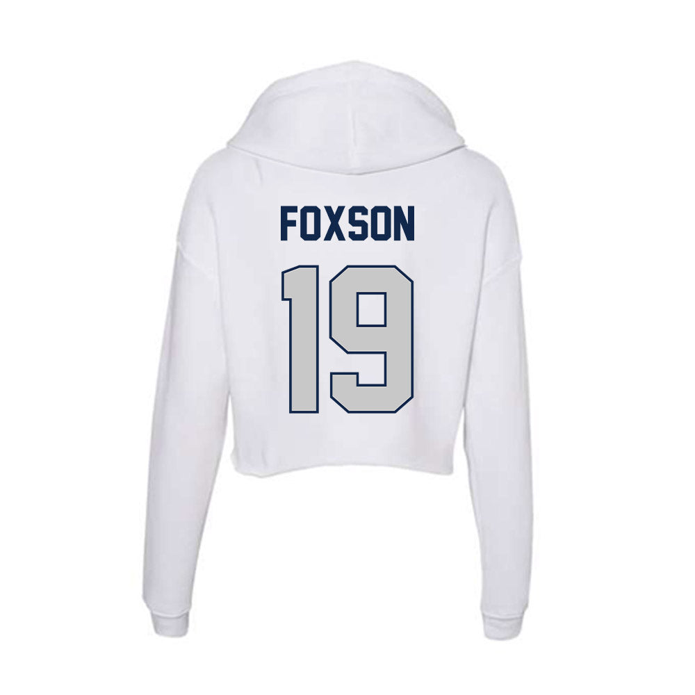 BU - NCAA Baseball : Tate Foxson - Women's Crop Fleece Hoodie-1