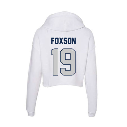 BU - NCAA Baseball : Tate Foxson - Women's Crop Fleece Hoodie-1