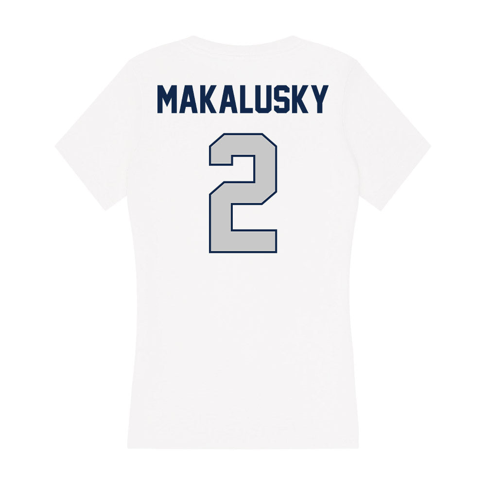 BU - NCAA Women's Basketball : Riley Makalusky - Women's V-Neck T-Shirt-1