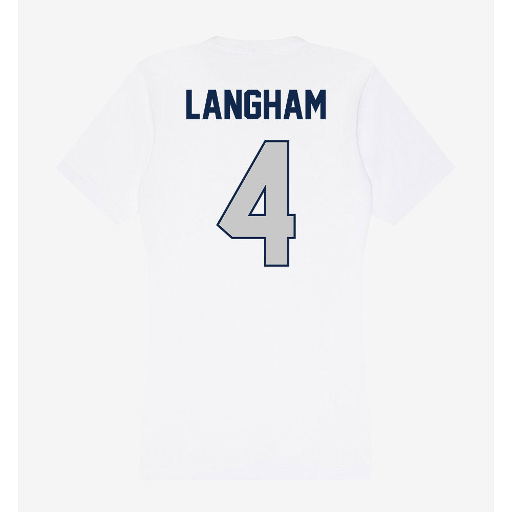 BU - NCAA Women's Basketball : Kennedy Langham - Women's V-Neck T-Shirt-1